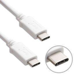 Câble USB Type-C Mâle vers Type-C Mâle Blanc 0,9m Pour Samsung Galaxy Note 7, Macbook Retina (2015), Huawei Google Nexus 6P, LG Google Nexus 5X, Microsoft Lumia 950  950 XL, Nokia N1, OnePlus 2