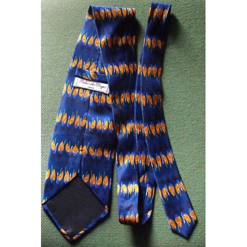 Cravate Soie "Palais Des Doges" Motif Gondoles