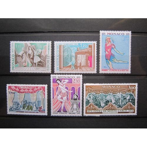 Monaco. Timbres N° 1190 A 1195 (1979). Centenaire De L Inauguration De La Salle Garnier De Monte-Carlo (I.I.). Ballets