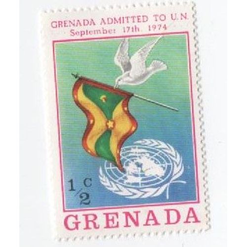 Timbre Grenada Admitted To U.N September 17 Th 1974