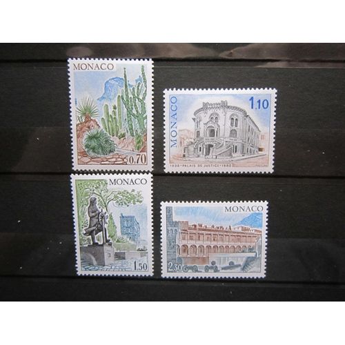Monaco. Timbres N° 1214 A 1217 (1980). Sites Et Monuments