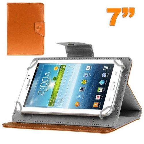 Housse Universelle Tablette Tactile 7 Pouces Support Ajustable Orange