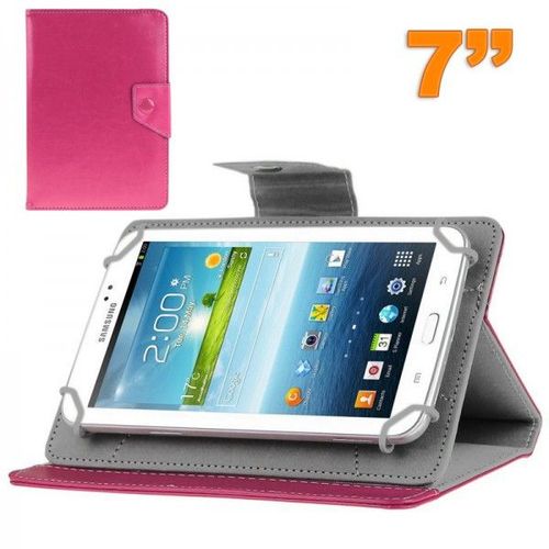 Housse Universelle Tablette Tactile 7 Pouces Support Ajustable Rose