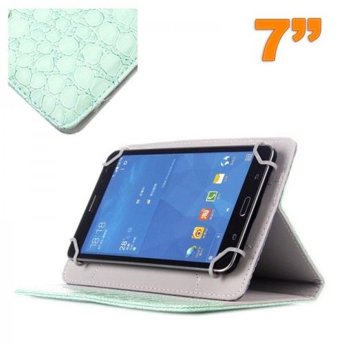 Housse Universelle Simili Peau Crocodile Tablette 7 Pouces Vert