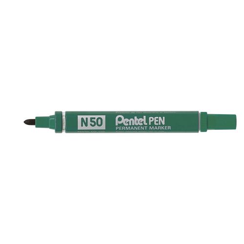 Pentel Lot De 3 Marqueurs Permanent N50, Vert, Pointe Ogive