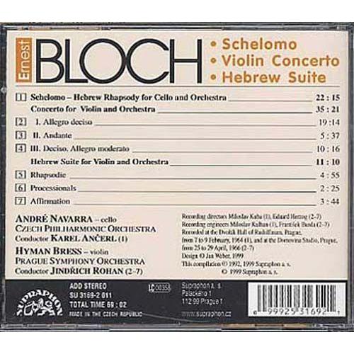 Schelomo, Concertos Pour Violon, Suite Hebraique Navarra, Violoncelle