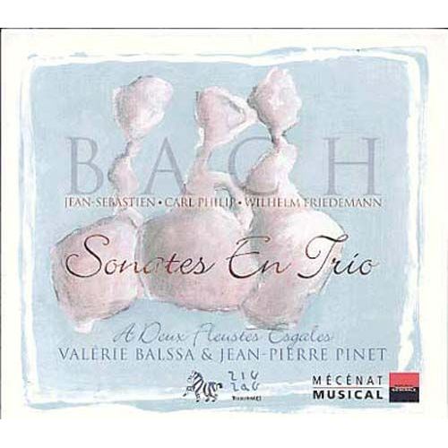 Sonates En Trio "A Deux Fleustes Esgales" De Johann Sebastian Bach, Wilhelm Friedman Bach Et Carl Philipp Emanuel Bach