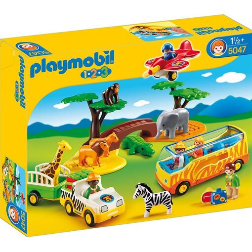Playmobil 123 5047 - Coffret Animaux De La Savane Avec Gardien Et Touristes... - 4