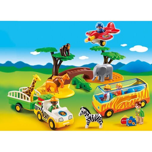 Playmobil 123 5047 - Coffret Animaux De La Savane Avec Gardien Et Touristes... - 3