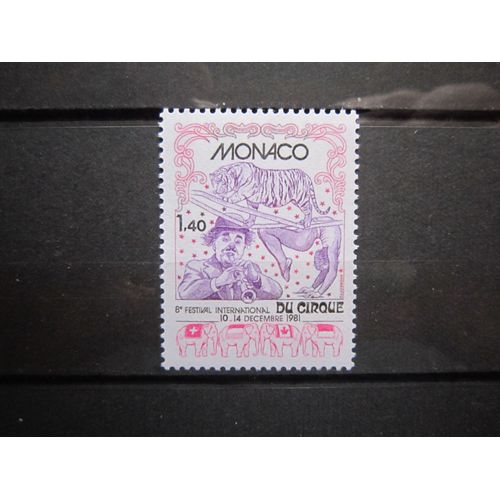 Monaco. Timbre N° 1298 (1981). 8eme Festival International Du Cirque A Monte-Carlo