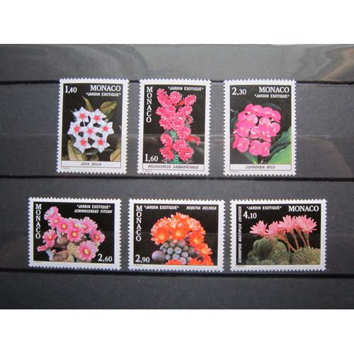 Monaco. Timbres N° 1306 A 1311 (1982). Serie Courante. Plantes Du Jardin Exotique