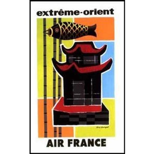 Air France Extrème-Orient - G. Georget 1956 - Affiche / Poster Envoi En Tube