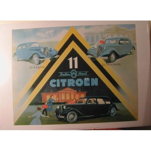 Traction Citroen -  - Affiche / Poster Envoi En Tube