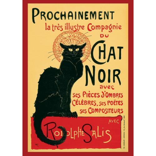 Chat Noir - Rodolphe Salis - Affiche / Poster Envoi En Tube