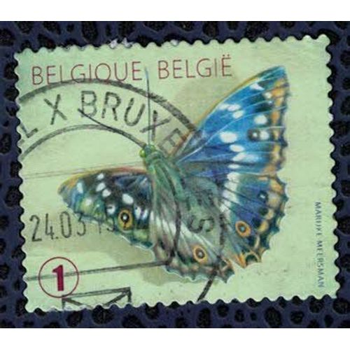 Belgique Oblitéré Rond Used Papillon Petit Mars Changeant Apatura Ilia Su