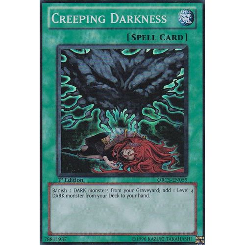 Carte Yu-Gi-Oh - Creeping Darkness - Orcs-En059 - ( Ténèbres Absorbantes - Orcs-Fr059 ) - Super Rare - 1st Ed - Anglaise -