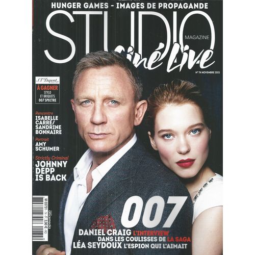 Studio Ciné Live N°74 007/ James Bond/ Seydoux/ Depp/ Bonnaire/ Schumer/ Hunger Games/ Campion/Carre