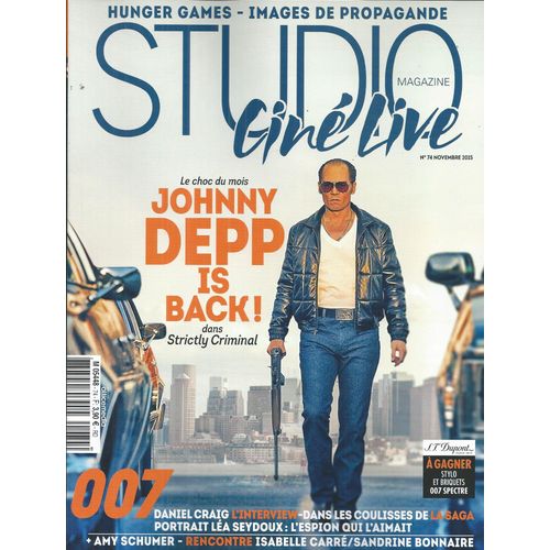 Studio Ciné Live N°74 Johnny Depp/James Bond/Seydoux/ Bonnaire/ Schumer/ Hunger Games/ Campion/Carre