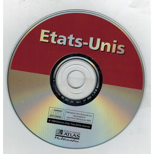 Encyclopédie Etats-Unis Edition Atlas Multimédia 
