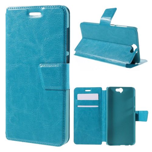 Etui Portefeuille Turquoise Pour Htc One-A9 Avec Rabat Latéral Articulé Foncti