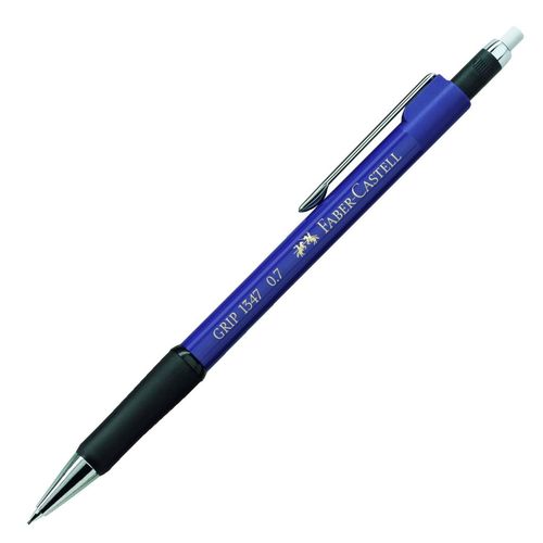 Faber-Castell Crayon Grip 1347, Bleu Métallique