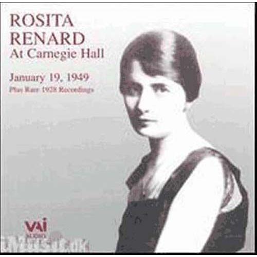 Rosita Renard À Carnegie Hall, 19 Janvier 1949 : Oeuvres Pour Piano De Bach, Mozart, Mendelssohn, Chopin, Ravel, Debussy - Enregistrements Victor Et Brunswick 1928 - Rosita Renard, Piano