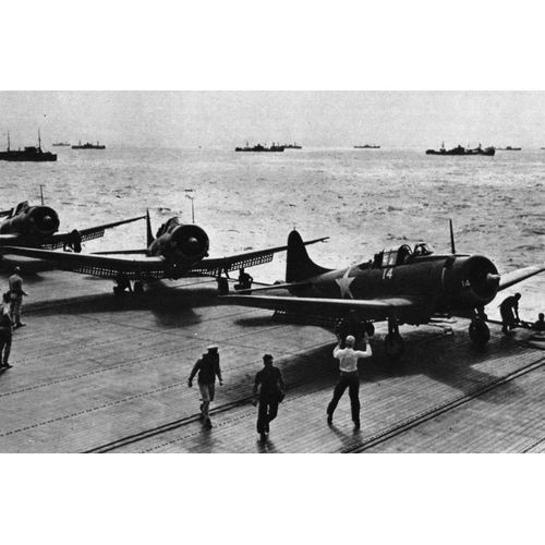 Ww2 - Aviation - Chasseurs-Bombardiers "Avenger" Sur Un Porte-Avion Us Dans Le Pacifique