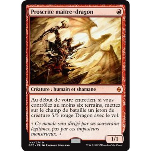 Foil - Proscrite Maitre-Dragon - La Bataille De Zendikar - Magic 144/274