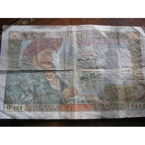 Billet De 50 Francs Série Jacques Coeur 