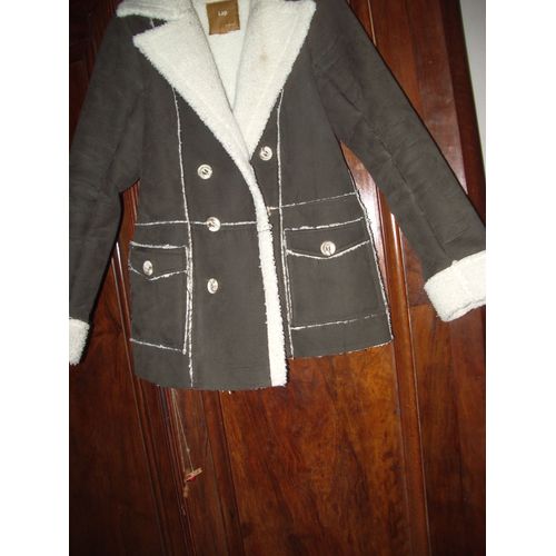 Veste Lap Kaki Doublée Beige Taille 36 Superbe