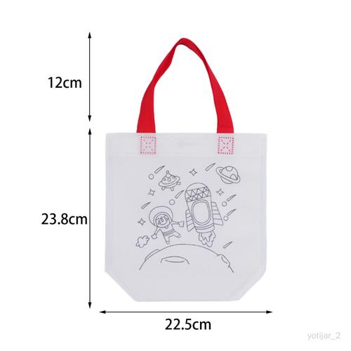 Sac De Dessin Animé Mignon, Sac De Coloriage Graffiti Diy Pour Fournitures Stylec