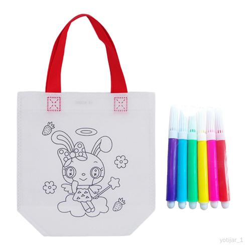 Sac De Dessin Animé Mignon, Sac De Coloriage Graffiti Diy Pour Fournitures D Style D