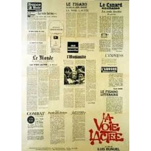 Affiche De Cinéma Pliée (120x160cm) La Voie Lactée De Luis Bunuel Avec Laurent Terzieff Et Delphine Seyrig.