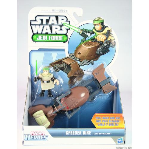 Playskool Heroes - Star Wars - Barc Speeder Bike D'anakin Skywalker - Figurine Et Véhicule