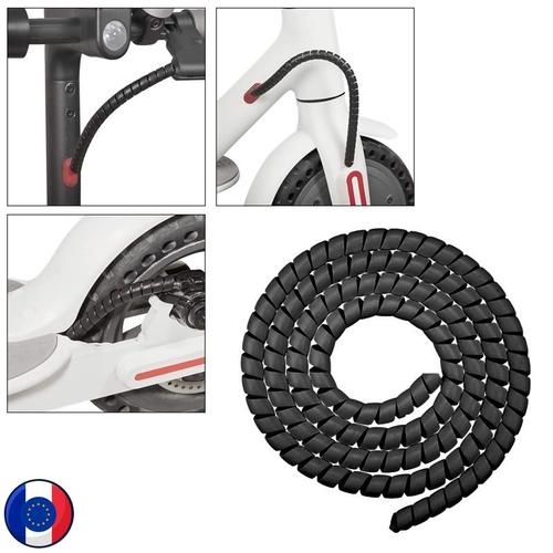 Protection De Câble, Gaine Spirale, Protection Câble Frein Et Moteur, Trottinette Électrique, Ninebot Max G30, Xiaomi M187, M365, Pro, Pro2, 1s, Essential - 100cm , Noir