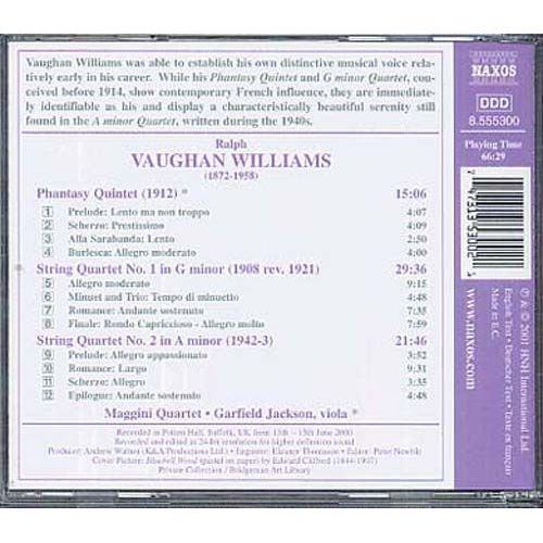 Ralph Vaughan Williams Phantasy Quintet / String Quartets Nos. 1-2