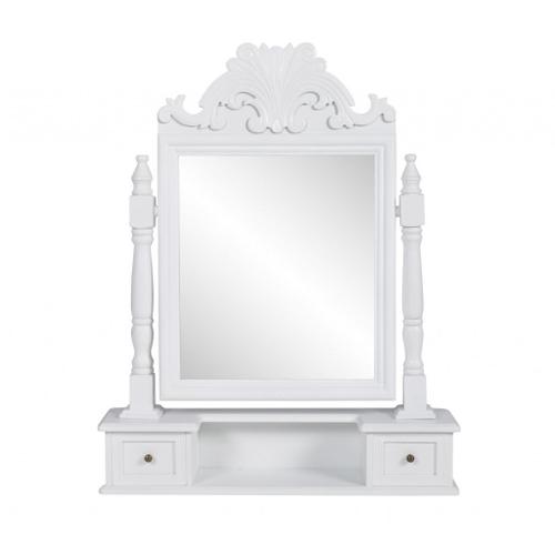 Vidaxl Coiffeuse Avec Miroir Pivotant Rectangulaire Mdf