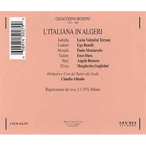L'italienne À Alger, Opéra En 2 Actes