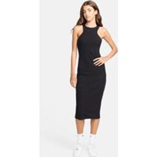 Robe Mi-Longue Slim Côtelée Sans Manches Nike Sportswear Chill Knit Pour Femme - Noir