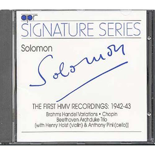 First Hmv Recordings 1942-1943 : Chopin, Brahms, Beethoven Solomon, Piano