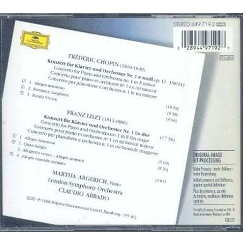 Concerto Pour Piano Et Orchestre No. 1en Mi Mineur Opus 11