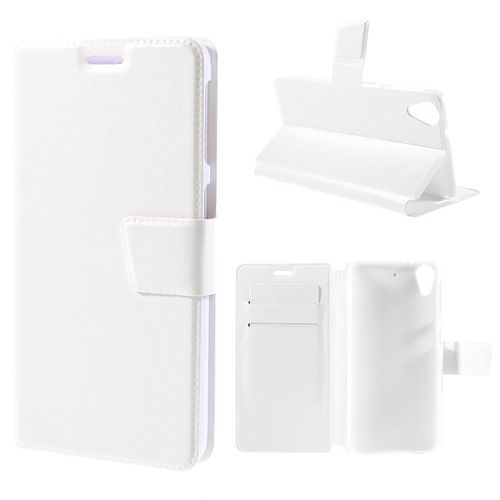 Etui Type Portefeuille Blanc Complet Pour Htc Desire 626 Rabat Latéral Articulé