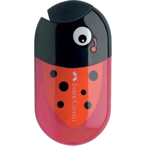 Faber-Castell Taille Crayon 2 Trous Design Coccinelle Avec Gomme Intégrée