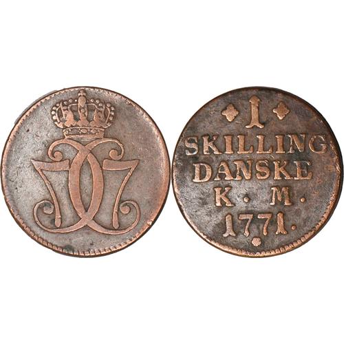 Danemark - 1771 - 1 Skilling - Christian Vii - 19-015