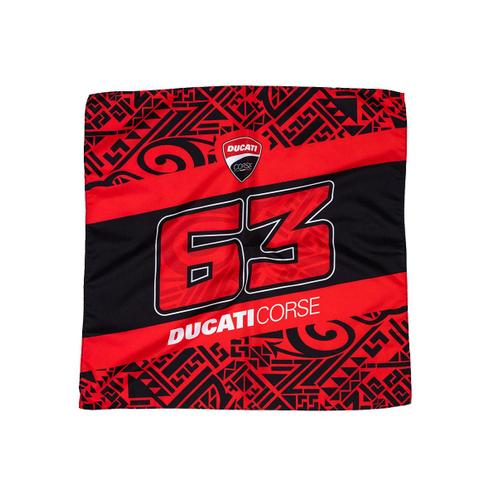 Bandana Pecco Bagnaia 63 Ducati Corse Moto Gp Unisexe Taille Unique Rouge