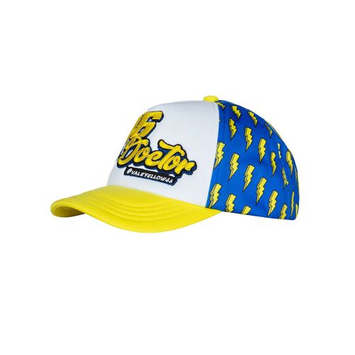 Casquette Enfant Vr46 Valeyellow46 Moto Gp Bleu Blanc Jaune