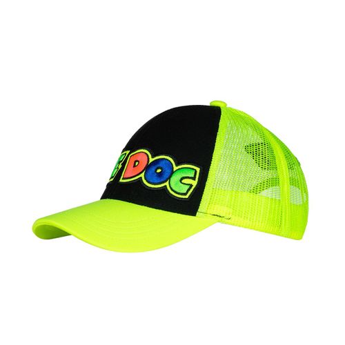 Casquette De Camionneur The Doctor Enfant Vr46 Moto Gp Jaune Fluo Bleu