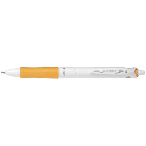 Pilot Stylo Bille Rétractable Grip Acroball Pure White 1.0 Trait 0,4 Mm Orange