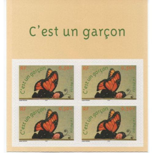 France 2004: Bloc De 4 Timbres Auto-Adhésifs N° 41 Avec Mention "C'est Un Garçon".