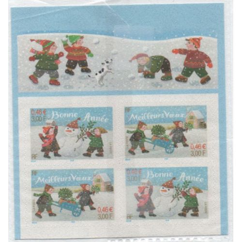 France 2001: Bloc De 2 Fois 2 Timbres Auto-Adhésifs N° 31 Et 32.